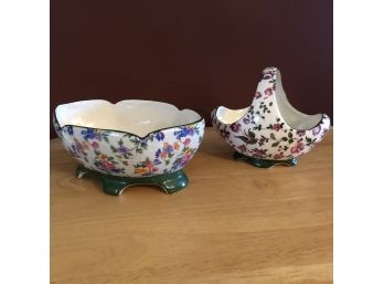 Vintage Erphila Chintz Baskets