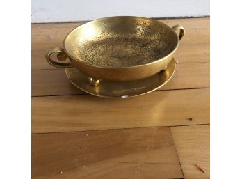 Gold Bowl And Saucer