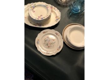 WS George Floral Plates And Platter Plus Other Vintage Pieces