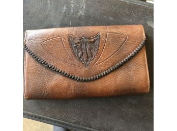 Tooled Leather Clutch