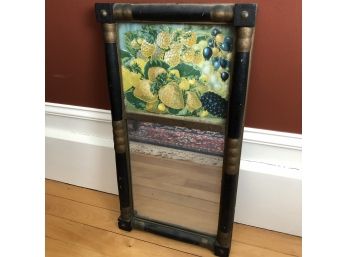 Antique Mirror With Fruit And Berry Panel