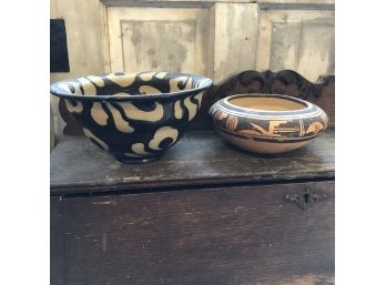 Set Of Two Art Bowls