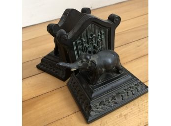 Vintage Elephant Book Ends