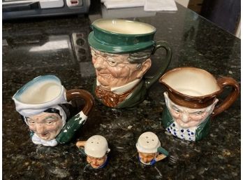 Figural Face Mugs And Salt And Pepper Shakers