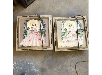 Set Of Two Vintage Lightbox Prints