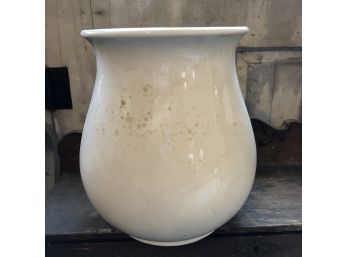 Antique Dresden Ironstone 'White Granite' Vase