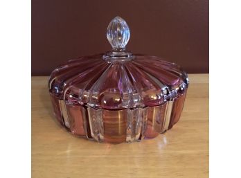 Colorful Glass Dish With Lid