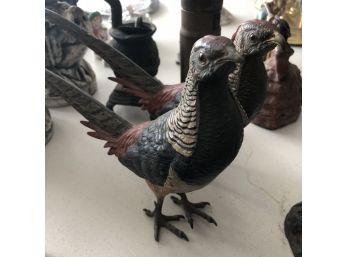 Pair Of Pheasant Figures