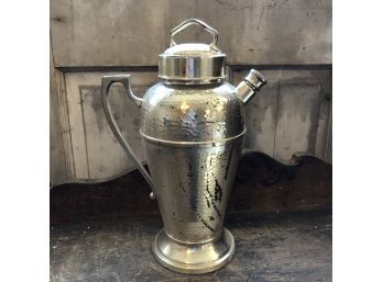 Vintage EPNS Silverplate Pot With Hammered Texture