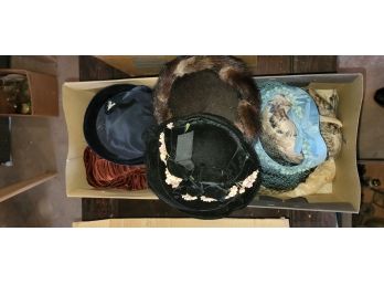 Vintage Women's Hats Box Lot