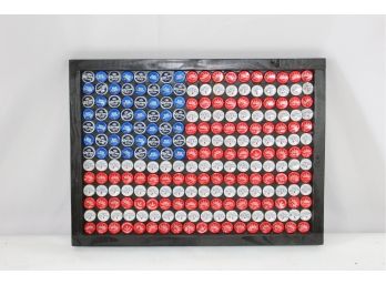 Bottle Cap Art  -US Flag