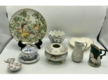 Porcelain Lot ~ Vintage Receiver, Mikasa Bone China Heart Bowl & More ~