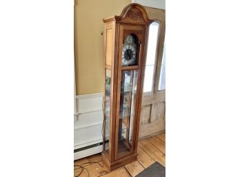 Ridgeway Electric Grandfather Clock/Curio Cabinet