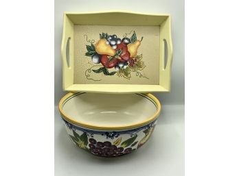 Tabletops Gallery Tellina Serving Bowl & Tray