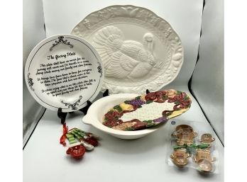 Giving Plate, Turkey Platter & More