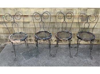 4 Antique Ice Cream Parlor Chairs