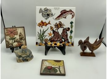 Wood Birds, Greek Tile & More - Vibrant Colors