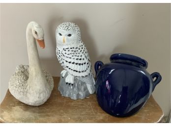 Ceramic Owl, Planter & More