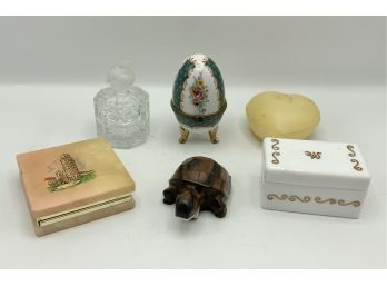 7 Pc Lot ~ Turtle Church Key, Trinket Boxes & More ~ Beautiful Lot