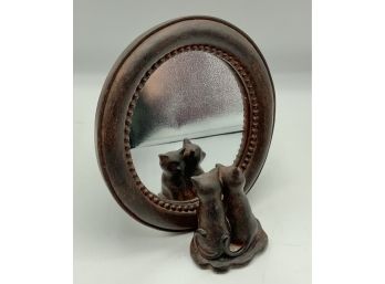 Wood Kitty Mirror