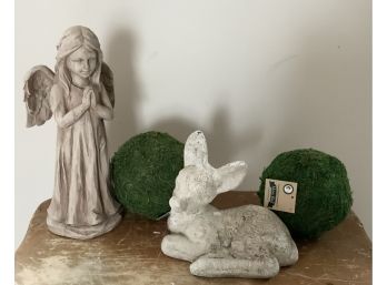 Cement Deer, Resin Angel & More