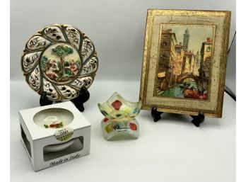 Capodimonte Plate, Kaleidoscopio Italy Glass & More