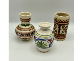 3 Pottery Vases