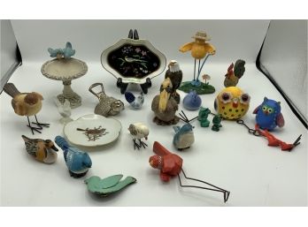 Bird Lot Including Metal Bird Bottle Opener