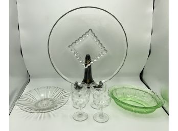 Clear Glass Platter & More