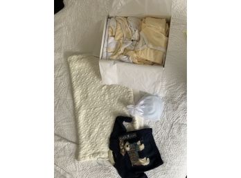 Ralph Lauren 9 Mos, Sweater,  Baby Layette And Blanket (Not Ralph Lauren)