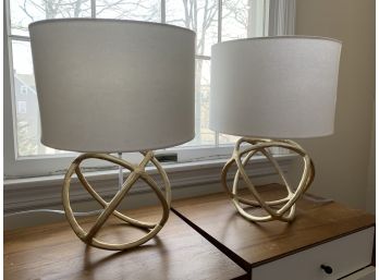 Set Of 2 Lamps Shade Diameter 12 In 17 In H Possibly West Elm