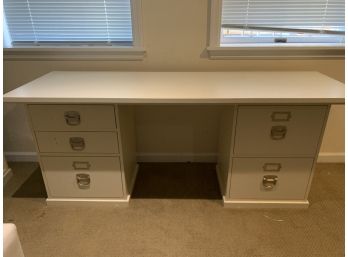 White/ Cream Desk Looks Like Pottery Barn - Very Heavy Need At Least 2 People 70x23x29