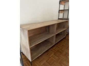 West Elm Rustic Bookcase Industrial Modular 64x16x29 $1k Retail Heavy Bring Help