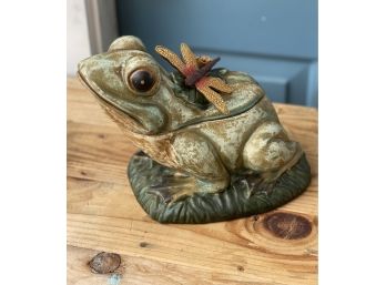 Fun Ceramic Frog Container