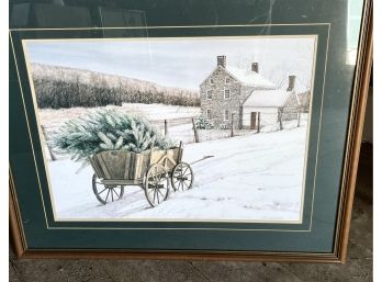 'Bringing Home The Christmas Tree' Large Print By Daniel Campanelli