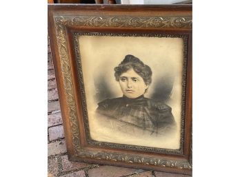 Vintage Old Photo Print Of Victorian Woman Portrait Frame