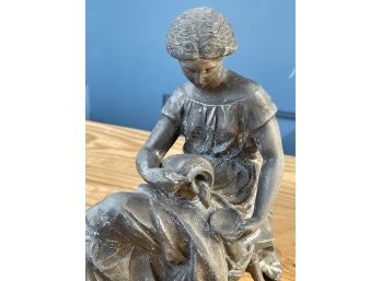 Vintage Sculpture Statue Of Woman