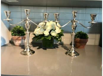 Pair Of GORHAM Electro Plated Candlestick/Candelabras