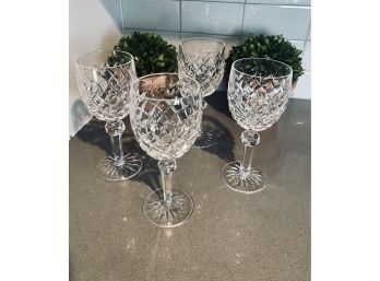 4 WATERFORD POWERS COURT Glasses  Original Price $250 EACH ( 1of 2 Listed Separately In This Auction)