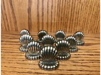 10 Silver Plate Shell Place Card Holders From THAT PERSONAL TOUCH STORE