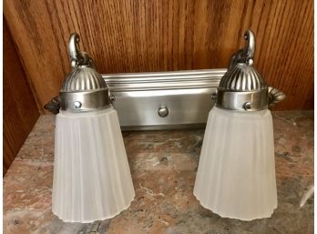 Elegant Brushed Nickel Bathroom Fixture Light