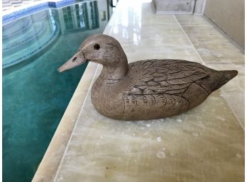 Hand Carved Wooden Duck Decoy By William Gardner