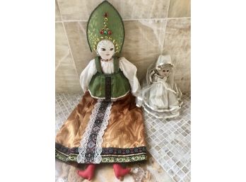 Vintage GINNY Bride Doll And Russian Doll