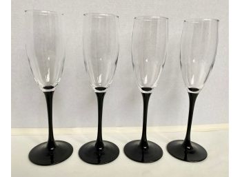 4 Vintage Wine Glasses, Champagne Flutes