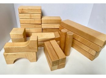 Solid Wood Building Blocks, 29 Pieces