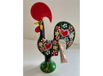 Hand Painted Ceramic Rooster, 'Cock Of Barcelos', Portugal