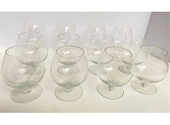 12 Vintage Wine Glasses Snifters, 2 Sizes