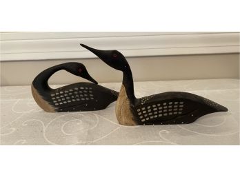 Pair Of Decoys From The Boyds Collection Ltd Signed J. Dudley