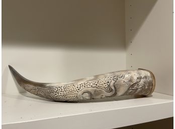 Detailed Carved Horn Decorative