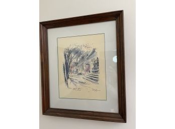 John Hayman Print 'Waters-Coleman House' Framed